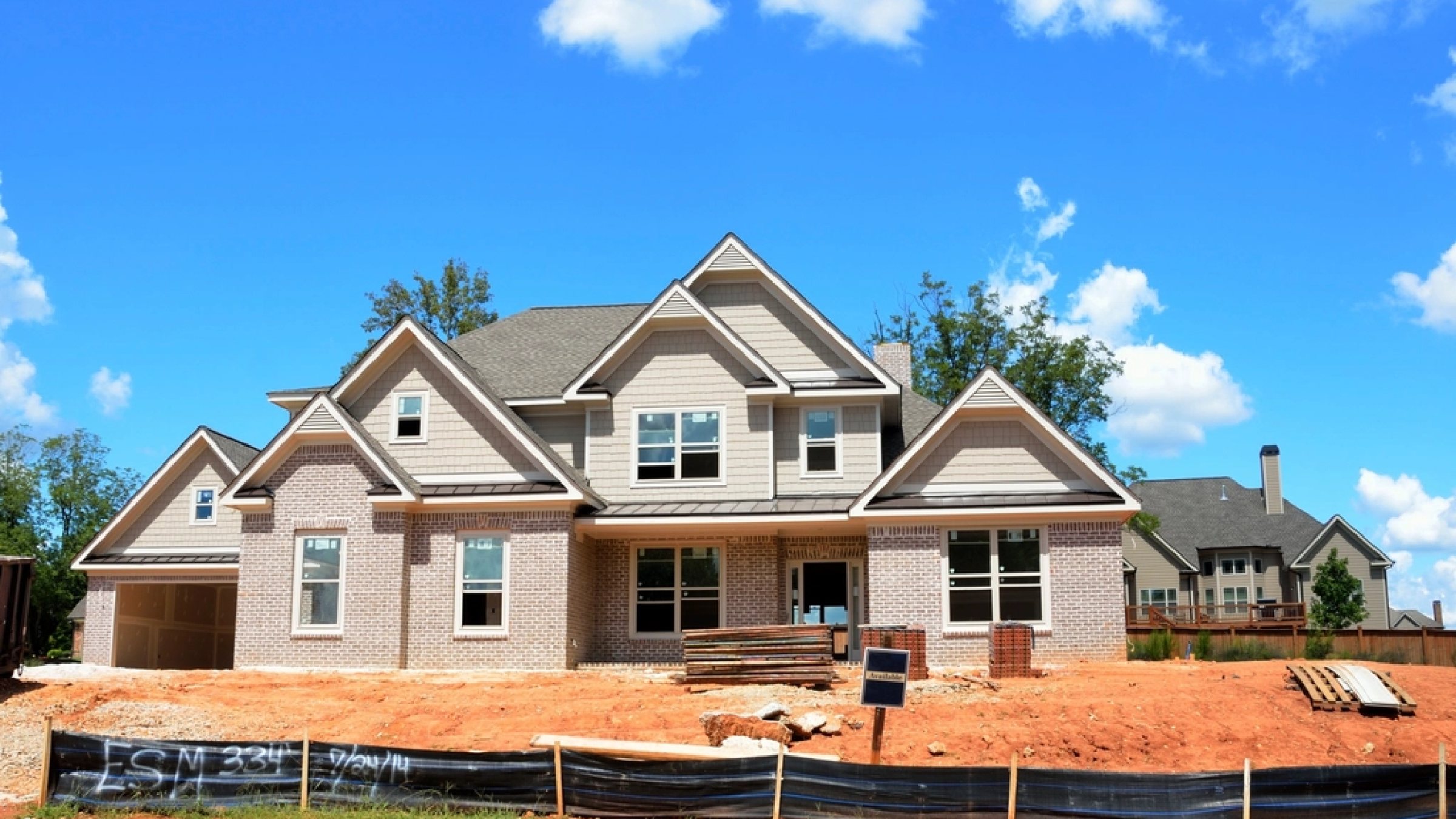 A house under construction